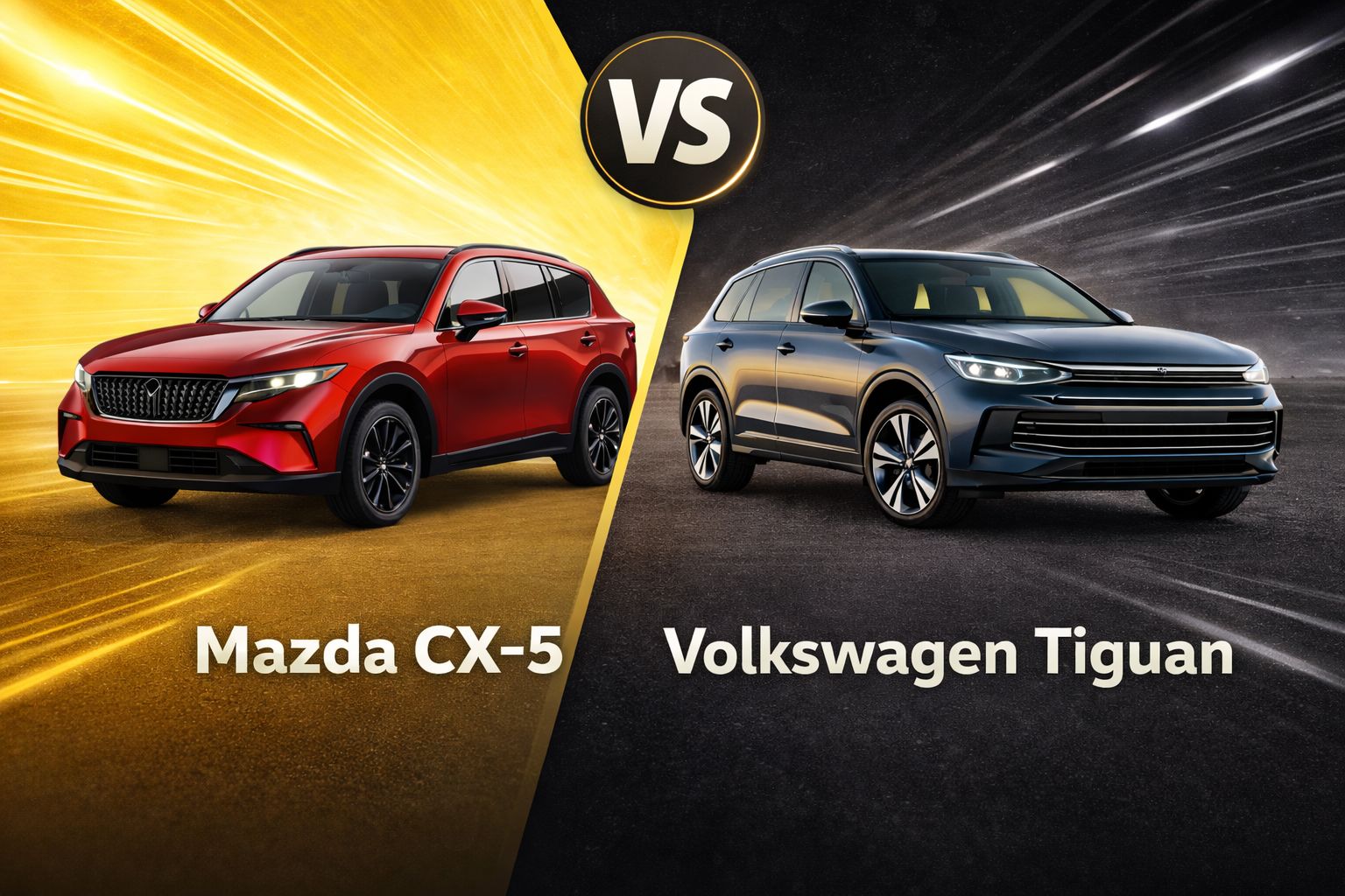 Mazda CX-5 i Volkswagen Tiguan: pojedynek hybrydowych SUV-ów na szczycie